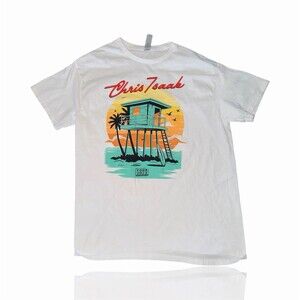 Chris Isaak Tour 2023 Graphic T-Shirt Mens Size M White Double-Sided